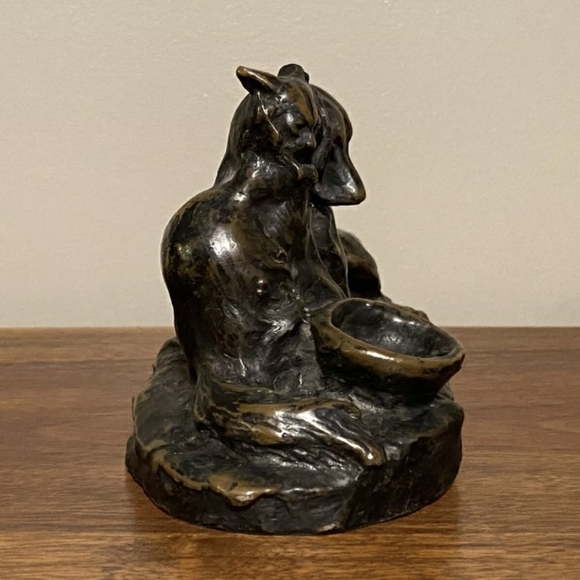 Thomas Cartier Vintage Bronze Cat & Dog Sculpture - Picture 2 of 10